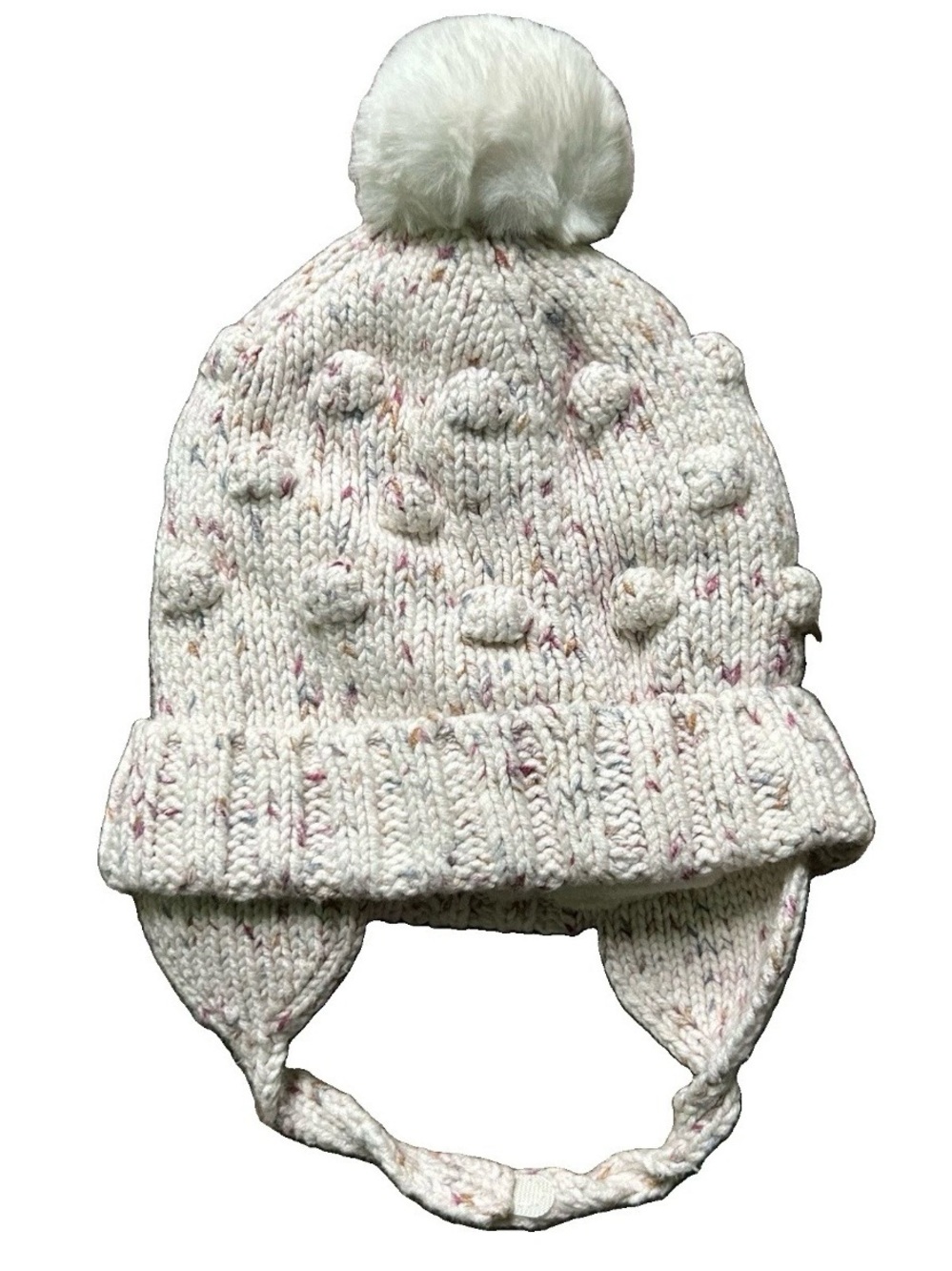 Baby Gap Girl Knit Winter Hat Chin Strap Size 0-6 Months